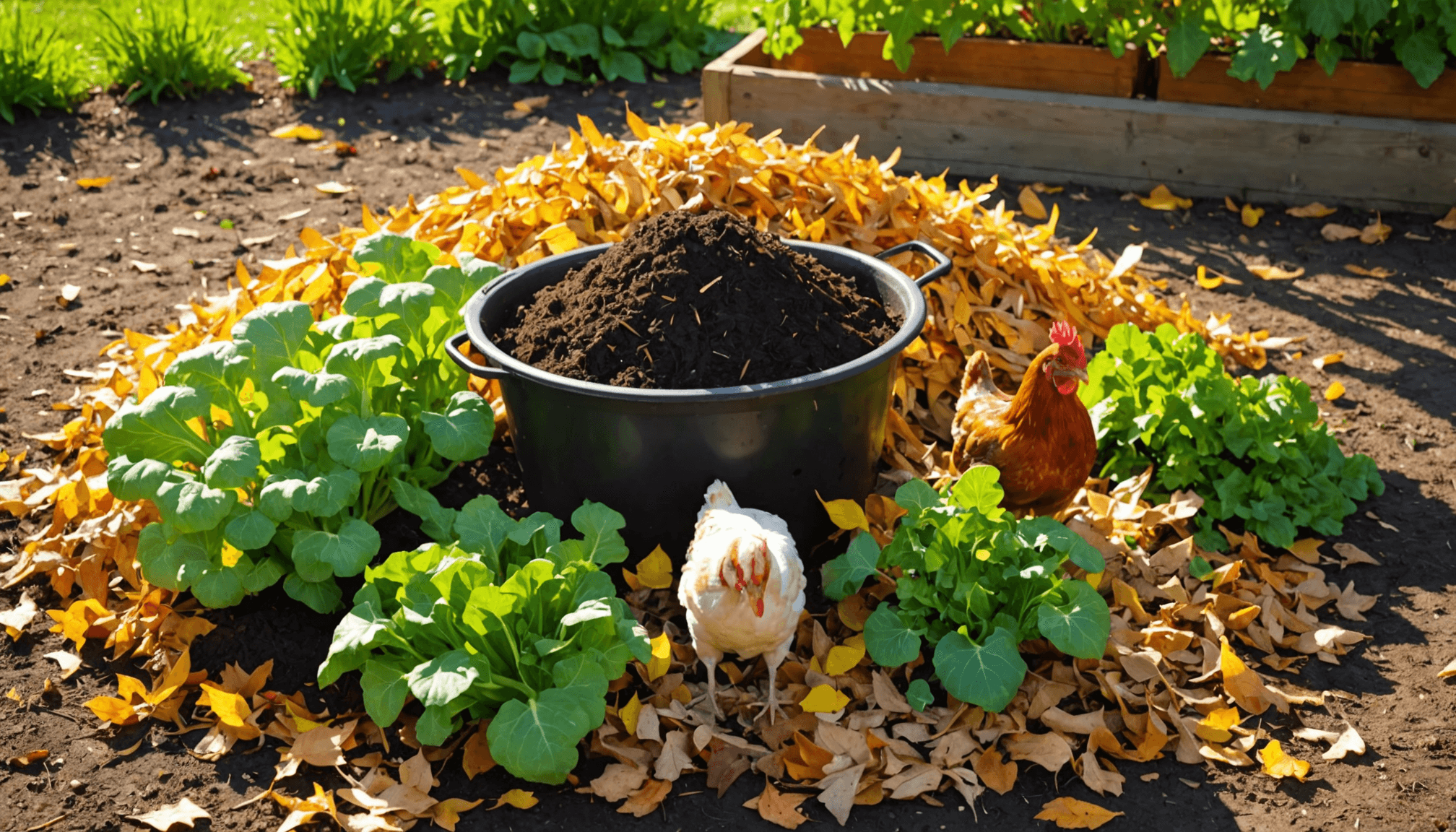 Creating a chicken-friendly compost pile