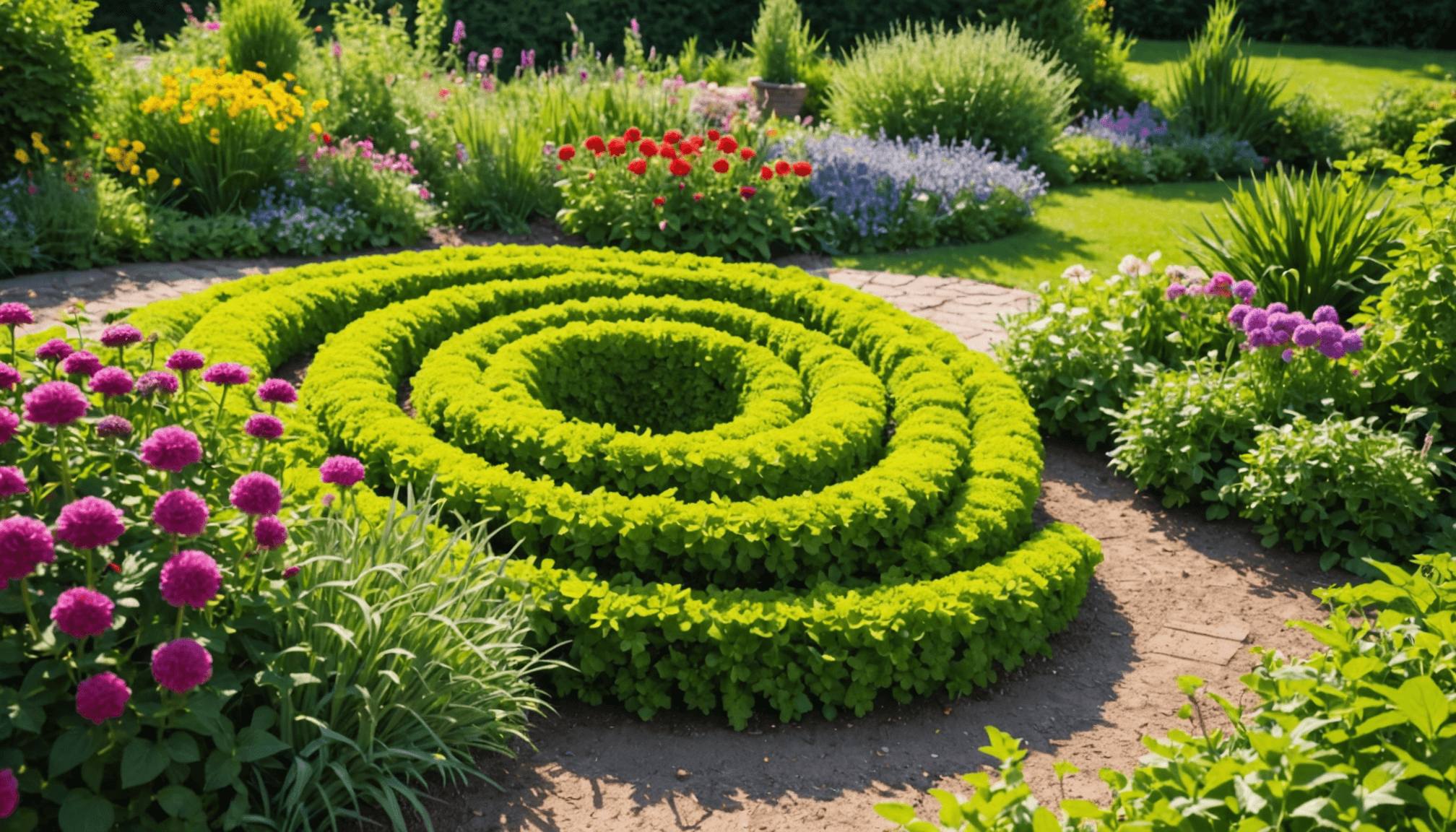 Creating a simple herb spiral, landscaping, small gardens