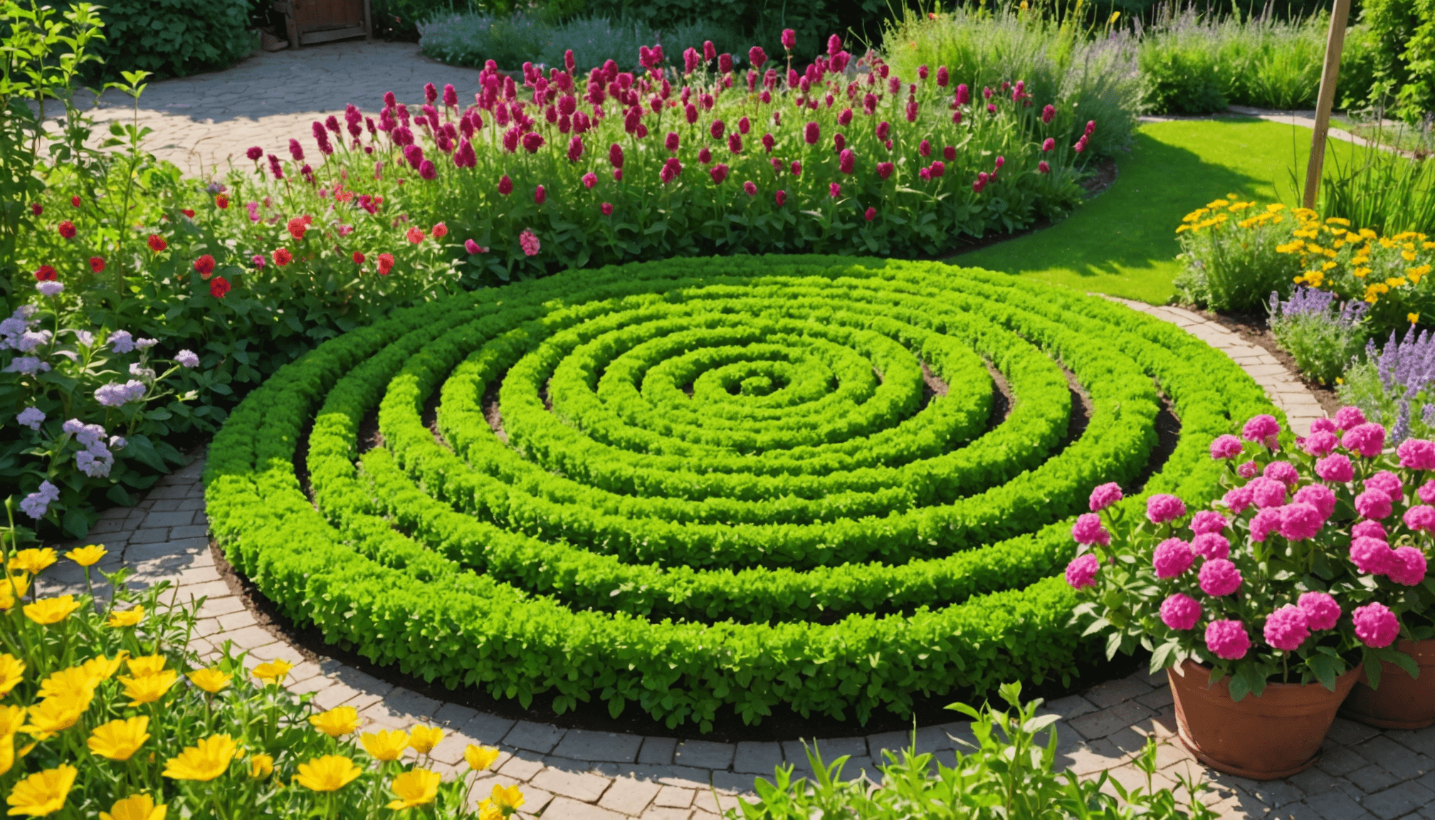 Creating a simple herb spiral, landscaping, small gardens