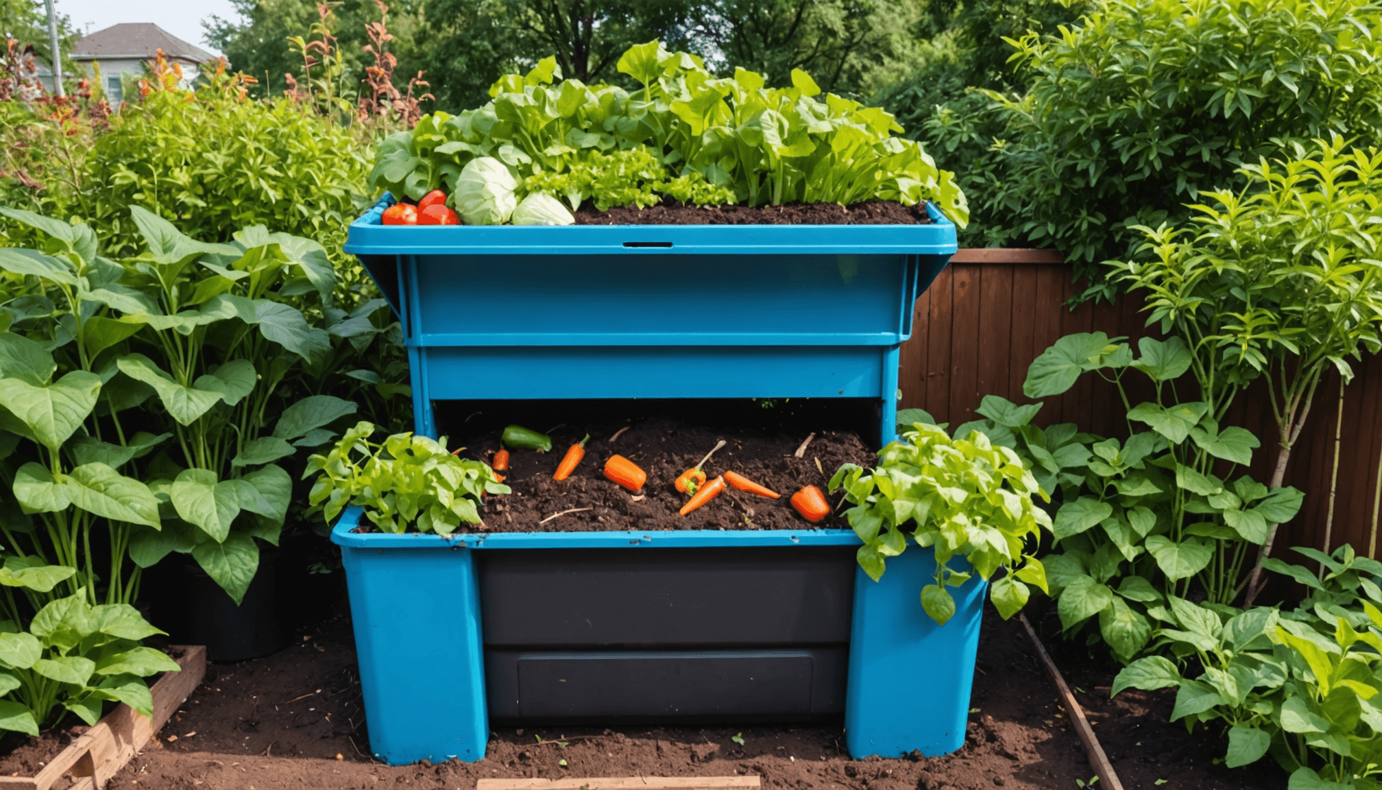 Combining aquaponics and small gardening, innovative farming, sustainability