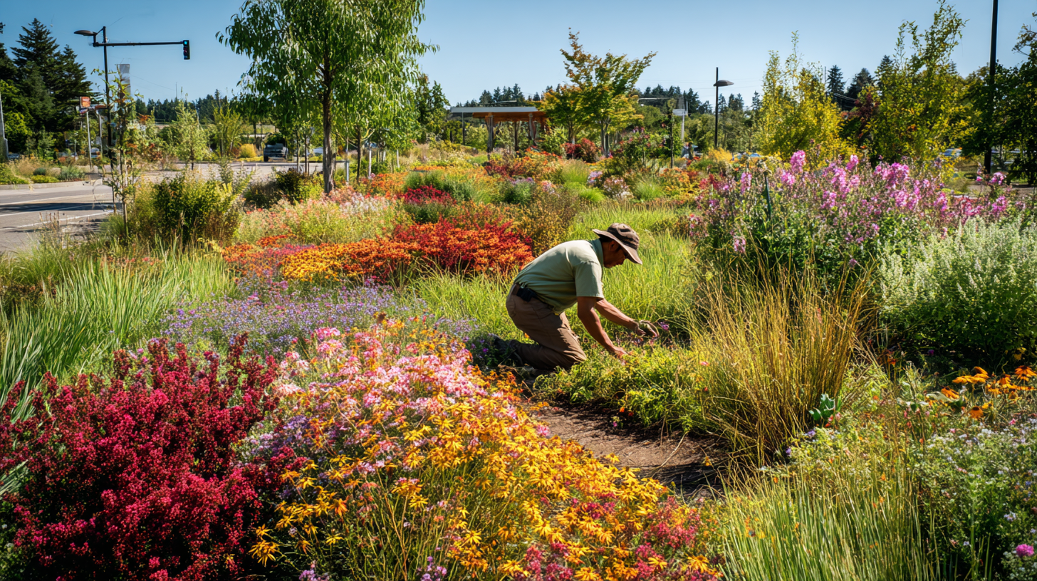 DIY rain garden for water management