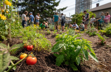 Starting a community garden for local self-sufficiency